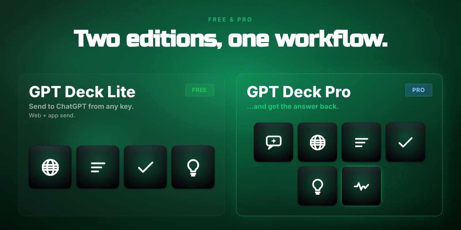 GPT Deck - Lite and Pro side by side