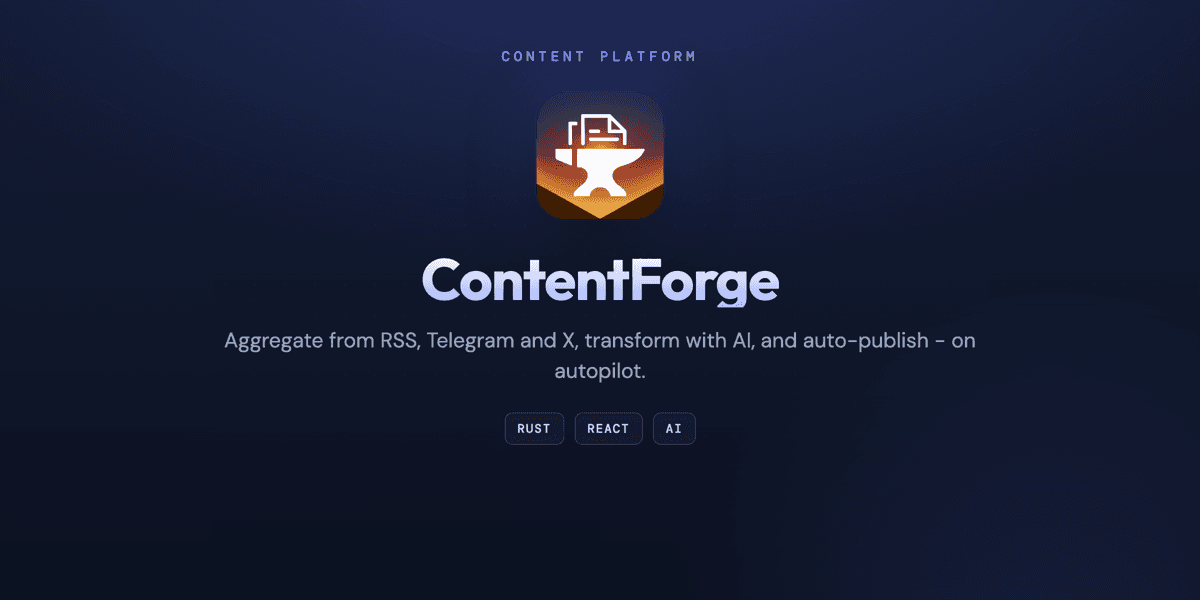 ContentForge - Content Platform