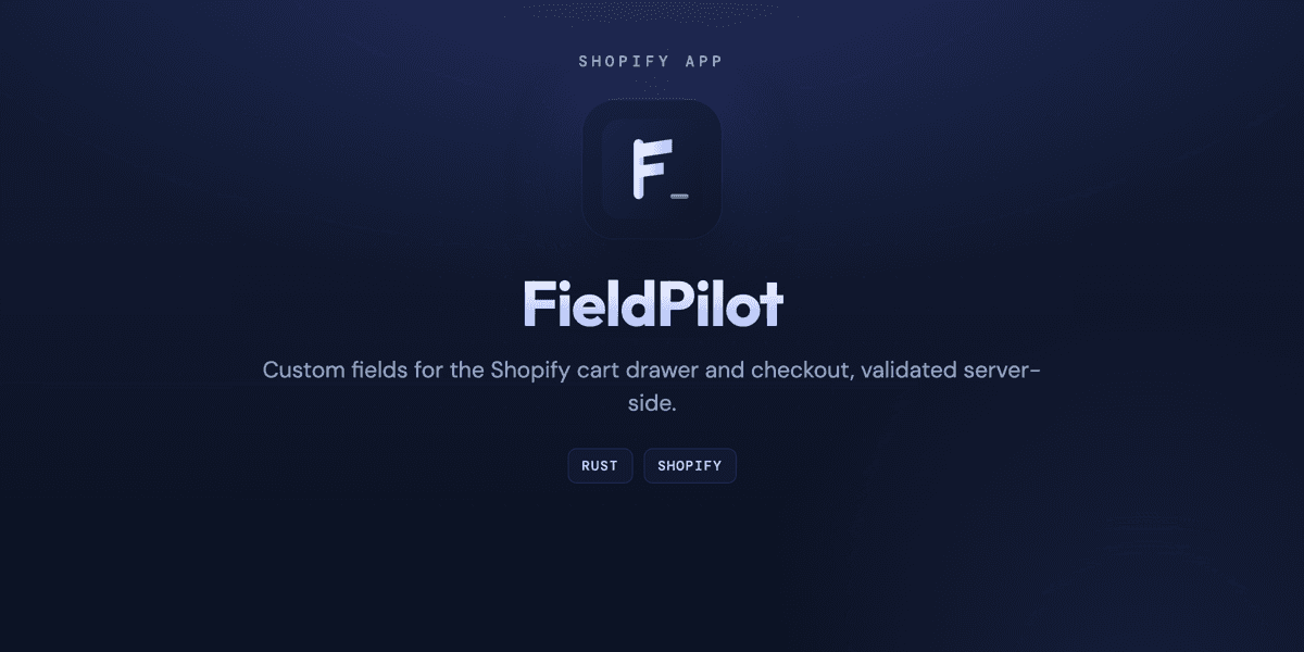 FieldPilot - Shopify App