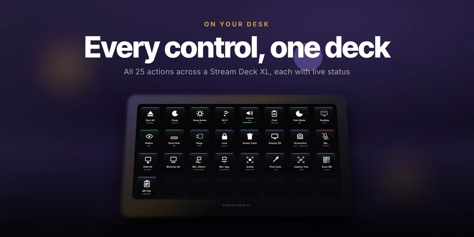 Mac Control - Mac Control on a Stream Deck XL